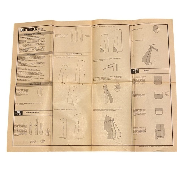 Vintage Complete Blazer Sewing Pattern - Picture 6 of 7